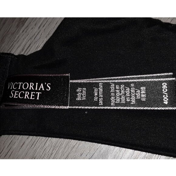 Victoria's Secret Body By Victoria No Wire Bra Size 40C Black Lightly Lined - Picture 6 of 6